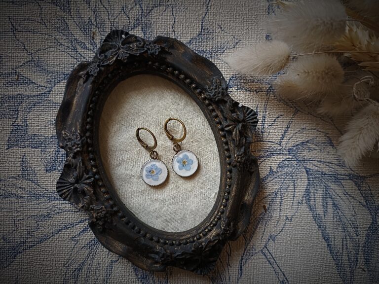 Boucles d&rsquo;oreilles Myosotis