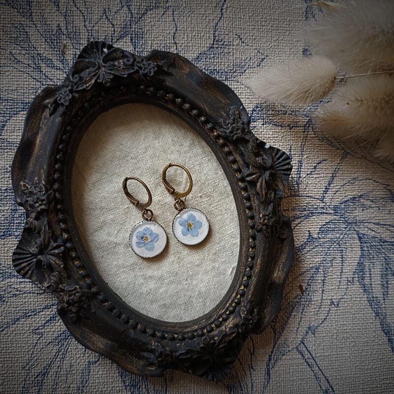 Boucles d&rsquo;oreilles Myosotis