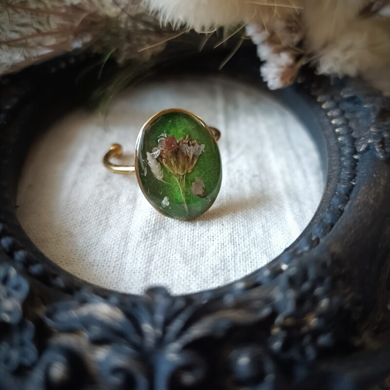 Bague fleurs séchées