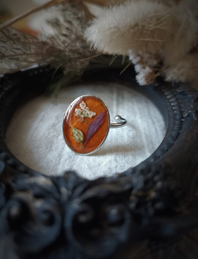 Bague fleurs séchées