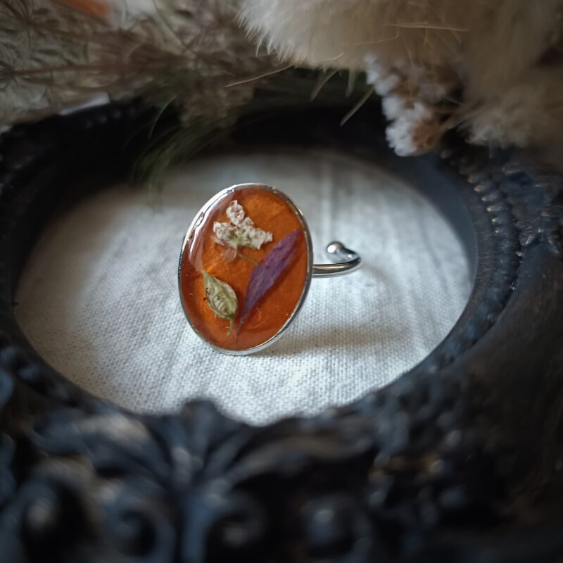 Bague fleurs séchées